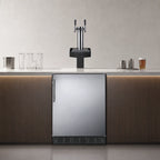 Thumbnail image #3 for Summit Commercial Summit Appliance SBC7BRSFLTWADA Built-In Dual-Tap Beer Kegerator, ADA-Height, Floating Tap, Stainless Steel Door