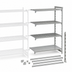 Thumbnail image #4 for Cambro Camshelving Premium 18-Inch Deep x 30-Inch Wide x 84-Inch High 4-Tier Stationary Add-On Polymer Shelving Unit