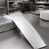 Thumbnail image #3 for American Metalcraft Heavy-Duty Rectangular Stainless Steel Serving Tray with Sides, Hammered Finish, 20-1/8 Inch