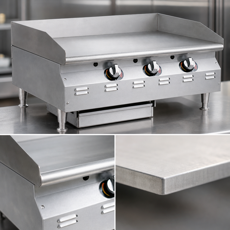 Product image #3 for Eagle RedHots Chef's Line 24-Inch Countertop Electric Griddle with Smooth Steel Plate