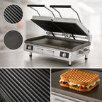 Thumbnail image #3 for Star (Middleby) Pro-Max 2.0 PSC28IGT 28-Inch Countertop Panini Sandwich Grill with Grooved Top and Smooth Bottom Cast Iron Plates