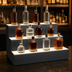 Thumbnail image #3 for Glastender 24-Inch Wide 3-Tier Lighted Liquor Display with LED Lights, Black Vinyl-Clad Steel