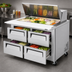 Thumbnail image #3 for Turbo Air Super Deluxe 48-Inch 2-Section Sandwich/Salad Mega Top Prep Table with 4 Drawers