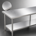 Thumbnail image #3 for Turbo Air 72 Inch x 24 Inch 18-Gauge 304 Stainless Steel Flat Top Work Table with Adjustable Undershelf