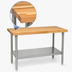 Thumbnail image #3 for John Boos SNS11A 108 x 30-Inch Wood Top Work Table with Stainless Steel Legs and Adjustable Undershelf