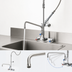 Thumbnail image #3 for T&S Brass EasyInstall 8-Inch Wall-Mount Workboard Pre-Rinse Add-On Faucet with 12-Inch Swing Nozzle and 1.07 GPM Spray Valve