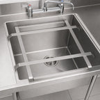 Thumbnail image #3 for John Boos PB-DTS-18RS Stainless Steel Rack Slide for 18 x 18 Inch Pre-Rinse Sink, #4 Satin Finish