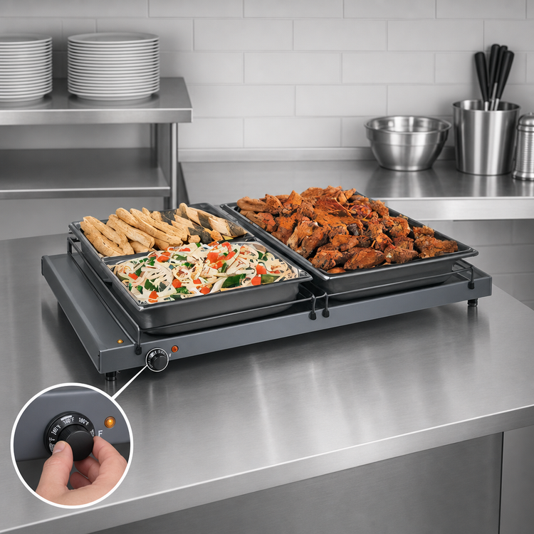 Product image #3 for Hatco Glo-Ray® Free-Standing Heated Shelf, 24" W x 21-1/2" D, Stainless Steel Top