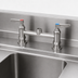 Thumbnail image #4 for EverSteel 8-Inch Center Stainless Steel Deck Mount Manual Mixing Faucet with Swivel Outlet, Less Nozzle