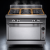 Thumbnail image #3 for Vulcan V Series Heavy Duty 36-Inch Gas Range with 3 Hot Tops and Cabinet Base