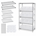 Thumbnail image #3 for Quantum Stationary Wire Shelving Bin System with 12 Clear Bins, Chrome Plated, 36 x 18 x 63 Inches