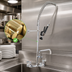 Thumbnail image #3 for OptiFlow Lead Free 8-Inch Splash Mount Pre-Rinse Faucet Assembly with 8-Inch Add-On Faucet