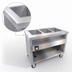 Thumbnail image #3 for Thurmaduke TWHF-46SS 46-Inch Mobile Ganged Waterless Well Food Warmer with 3 Wells
