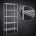 Thumbnail image #3 for EAGLEbrite 5-Tier Wire Shelving Starter Unit, 36W x 24D x 86H, Zinc Finish