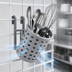 Thumbnail image #3 for Metro SmartWall FC1 Perforated Polymer Utensil Cylinder with Hollow Stem, 5-1/2-Inch Height Case of 12