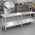 Thumbnail image #3 for Deluxe Series 108-Inch x 30-Inch Stainless Steel Work Table with Adjustable Galvanized Undershelf