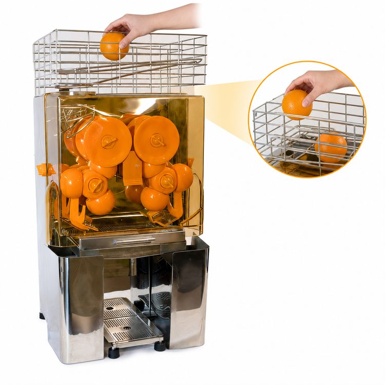 Product image #3 for JuiceMatic JM-20 Standard Manual Feed Stainless Steel Citrus Juicer