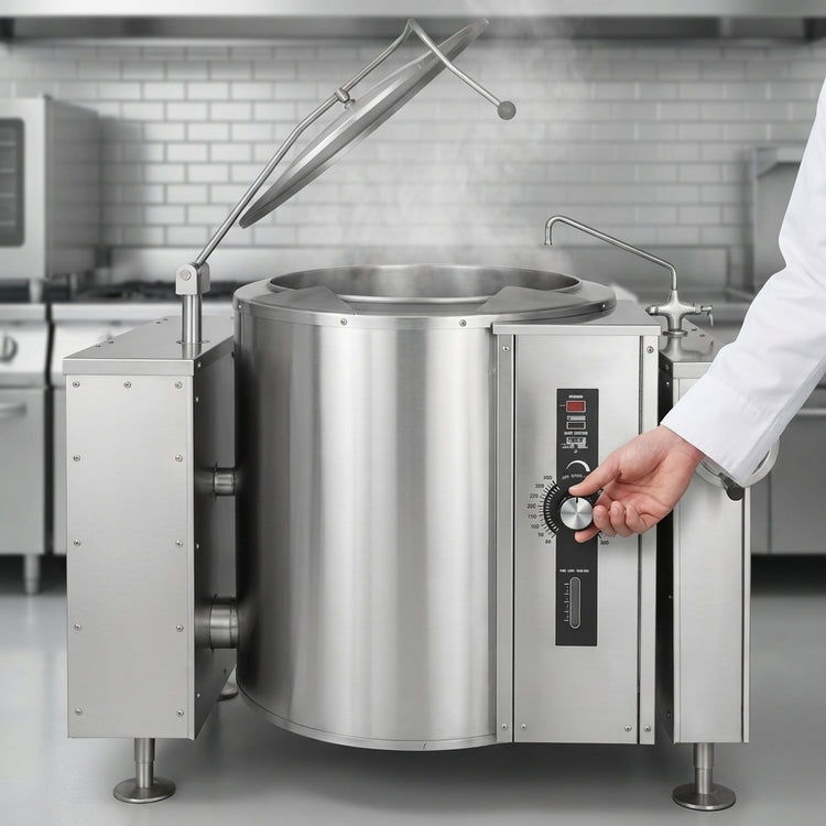 Product image #2 for Crown GLT-30 30 Gallon Gas Tilting Steam Kettle with 2/3 Jacket