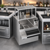 Thumbnail image #4 for Krowne Royal Series 36-Inch Pass-Thru Underbar Ice Bin/Cocktail Station with Right-Side Ice Bin, 10-Circuit Cold Plate, Double Speed Rail, and Blender Shelf