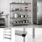 Thumbnail image #3 for Quantum WRS4-74-2172SS 72"W x 21"D x 74"H 304 Stainless Steel 4-Shelf Stationary Shelving Starter Kit