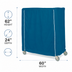 Thumbnail image #3 for Metro Waterproof Vinyl-Nylon Queen Mary & Banquet Cart Cover, Mariner Blue, 60 x 24 x 62 Inches