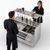 Thumbnail image #4 for Royal Series 54-Inch Pass-Thru Underbar Ice Bin/Cocktail Station with Left Ice Bin, 10-Circuit Cold Plate and Dual Dump Sinks