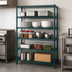 Thumbnail image #3 for Eagle Group Valu-Gard 5-Tier Stationary Starter Wire Shelving Unit, 36W x 24D x 74H, Green Epoxy Finish