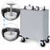 Thumbnail image #3 for Dinex Enclosed Mobile Unheated Two-Silo Plate Dispenser for 9-1/8 Inch Plates
