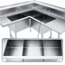 Thumbnail image #3 for Advance Tabco Corner 3-Compartment Sink Dishtable with 24-Inch Drainboard, 71-Inch Wide