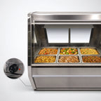 Thumbnail image #3 for Howard-McCray HMC, Hot Cases, 40E Service Cases CHS40E-8 Full-Service Hot Food Case, 6 Wells, Wet/Dry, 100.5-Inch, White