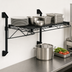 Thumbnail image #3 for Quantum Cantilever Single Shelf Wall-Mount Wire Shelving Kit, 60 x 12 Inches, Black Epoxy Antimicrobial Finish