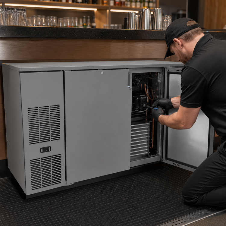 Product image #3 for Glastender C1FB60 60-Inch One-Zone Front-Serviced Bar Profile Back Bar Cooler