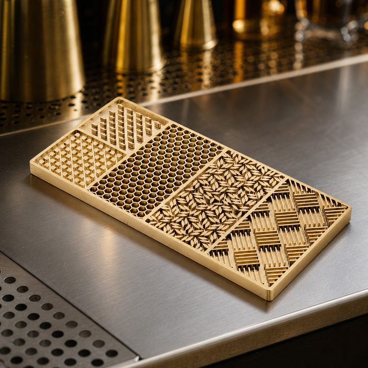 Product image #3 for Krowne Brass Ice Design Plate, 8 Inch W x 4 Inch D, 10 mm Thick