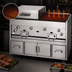 Thumbnail image #3 for Titan Chitwood 48-Inch Countertop Gas Smoke Broiler with Cast Iron Radiants