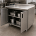 Thumbnail image #3 for Advance Tabco Enclosed Work Table with Cabinet Base, 72 x 36 Inches, 14 Gauge 304 Stainless Steel Top