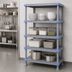 Thumbnail image #3 for Quantum Millenia 4-Shelf Solid Polymer Stationary Starter Shelving Unit, 42 x 24 x 62 Inches, Gray