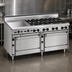 Thumbnail image #3 for Jade Range Bistro JBR-36G-6-3636C 72-Inch Gas Restaurant Range with 6 Open Burners, 36-Inch Manual Griddle, Standard Oven, and Convection Oven