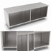 Thumbnail image #3 for John Boos Stainless Steel Open Front Underbar Work Table Cabinet Base, 120 x 24 Inches, Flat Top