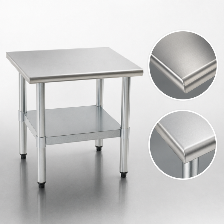 Product image #3 for Eagle Group MS3024 24 x 30 x 24 Inch Stationary Mixer Stand with Stainless Steel Top and Galvanized Undershelf