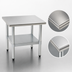 Thumbnail image #3 for Eagle Group MS3024 24 x 30 x 24 Inch Stationary Mixer Stand with Stainless Steel Top and Galvanized Undershelf