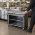 Thumbnail image #3 for Randell Custom & Serving RANFG ST-5 Mobile Modular Fiberglass Utility Serving Station with Enclosed Base and Stainless Steel Top
