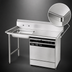 Thumbnail image #3 for Advance Tabco Undercounter Dishtable with Left Sink Bowl, 60 x 30 Inch, 304 Stainless Steel