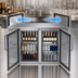 Thumbnail image #3 for Krowne Royal Series 60-Inch Two-Section Self-Contained Pass-Thru Refrigerated Back Bar Cabinet with 4 Hinged Doors