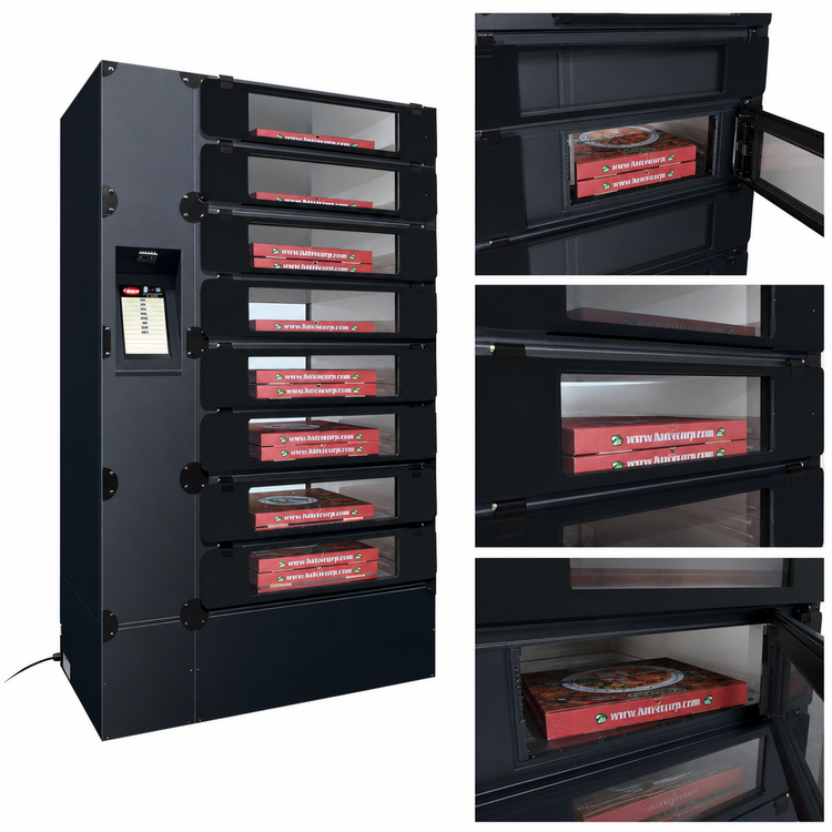 Product image #3 for Hatco Flav-R 2-Go™ Pizza Locker System Holding Cabinet, Floor Model, 8 Lockers