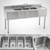 Thumbnail image #3 for Eagle Group 1800 Series Four-Compartment Underbar Sink Unit with Drainboards, 84 Inches Wide