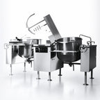 Thumbnail image #3 for Crown DLTM-40-2 Twin 40-Gallon Direct Steam Tilting Mixer Kettle