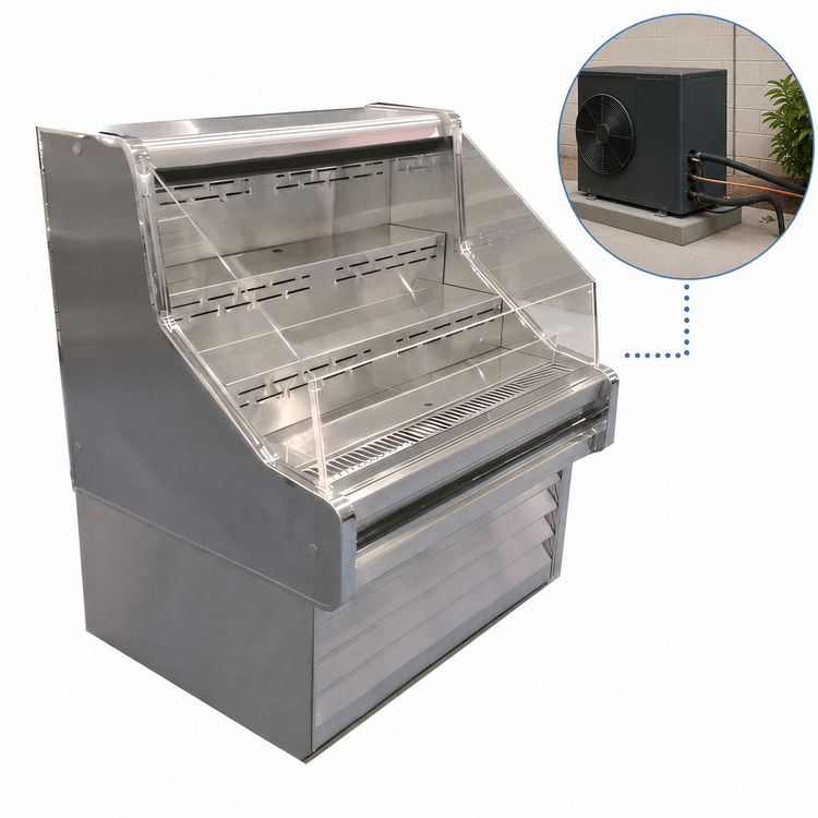Product image #3 for Howard-McCray 35E Series 39-Inch Remote Impulse Open Merchandiser with LED Top, Stainless Steel, Straight Case