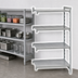 Thumbnail image #4 for Cambro Camshelving Premium Stationary 4-Tier Solid Add-On Polymer Shelving Unit, 18-Inch x 48-Inch x 64-Inch, Speckled Gray