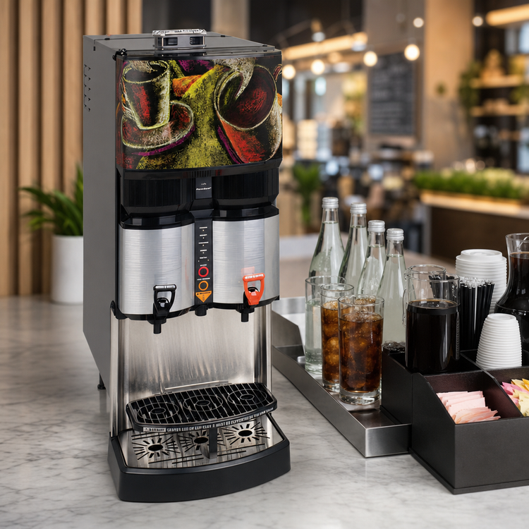 Product image #3 for BUNN Ambient Bag-in-Box Liquid Coffee Dispenser with 2 Dispense Heads