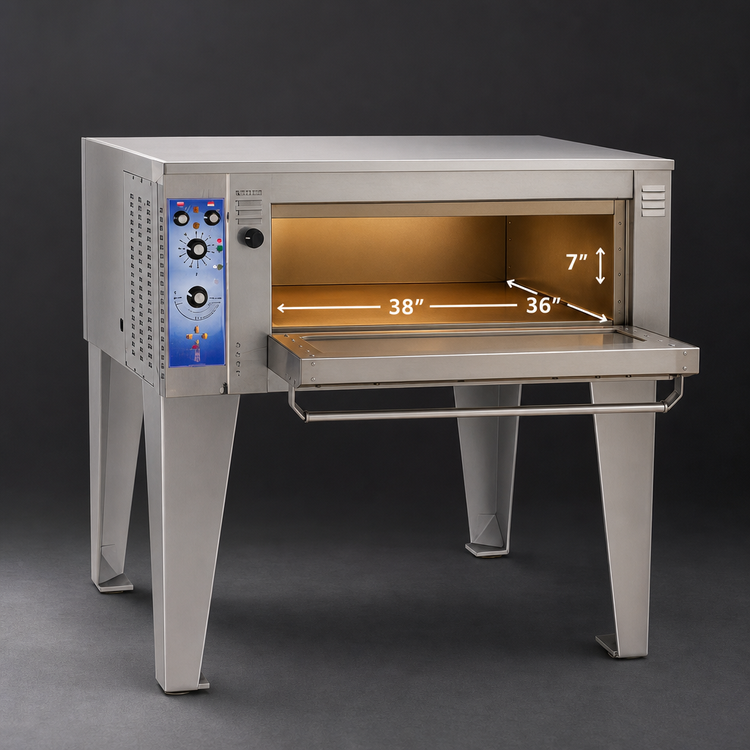 Product image #3 for Bakers Pride Super Deck Series Single Deck Electric Pizza Deck Oven, 38" x 36" Cavity, 8 kW